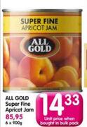 All Gold Super Fine Apricot Jam-6 x 900g