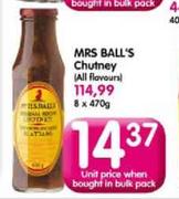 MRS Ball's Chutney-8 x 470g