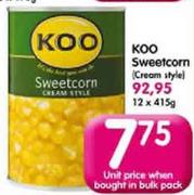 Koo Sweetcorn-12 x 415gm
