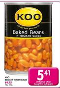 Koo Beans In Tomato Sauce-12 x 410g
