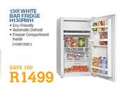 Hisense 130L White Bar Fridge (H130RWH)-Each