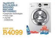 Samsung 7Kg White Eco Bubble Washing Machine (WF1702WEC)-Each