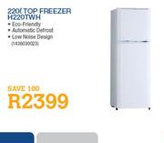 Hisense 220L Top Freezer (H220TWH)-Each