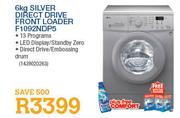 Lg 6Kg Silver Direct Drive Front Loader (F1092NDP5)-Each