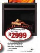 Megamaster Built-In Fireplace-750mm Each