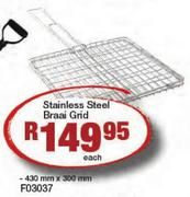Stainless Steel Braai Grid-430mm x 300mm Each