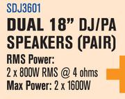 Dixon Dual 18" DJ/PA Speakers(SDJ3601)