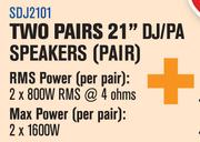 Dixon Two Pairs 21" DJ/PA Speakers(SDJ2101)