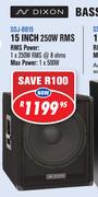 Dixon Bass Bin Speakers 15" 250W RMS(SDJ-BB15)