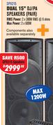 Dixon Dual 15" DJ/PA Speakers(SPX215)