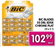 Bic Blades 5S DBL Edge Chrome Plat-20x5's
