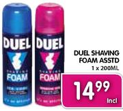 Duel Shaving Foam Asstd-1x200Ml