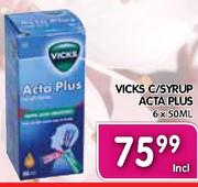 Vicks C/Syrup Acta Plus-6x50Ml