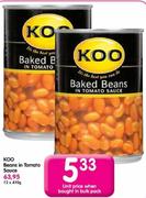 Koo Beans In Tomato Sauce-12X410g 