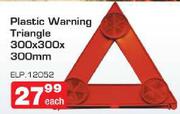 Plastic Warning Triangle 300x300x300mm-Each