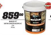 Build It Satin Sheen White Acrylic-20ltr