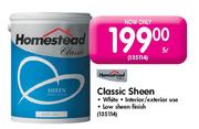 Homestead Classic Sheen White Interior/Exterior Paint-5ltr