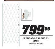 Securador Security Gate-White/Bronze
