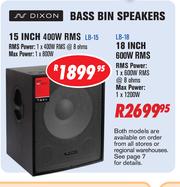 Dixon 15 outlet inch speakers