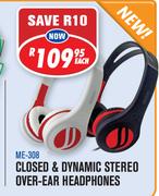 Closed & Dynamic Stereo Over-Ear Headphones (ME-308)-Each
