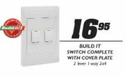 Build It Switch Complete With Cover Plate 2 Lever 1 Way 2x4