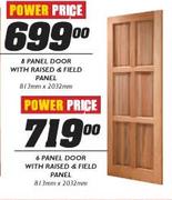 6 Panel Door With Raised & Field Panel-813mmx2032mm