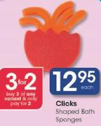 Clicks Shaped Bath Sponges-Each