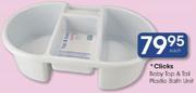Clicks Baby Top & Tail Plastic Bath Unit-Each