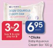 Clicks Baby Aqueous Cream Bar-100Gm Each
