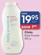 Clicks Baby Powder-400Gm Each