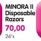 Minora II Disposable Razors-24's Each