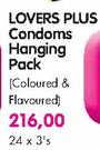 Lover Plus Condoms Hanging Pack-24x3's