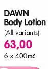 Dawn Body Lotion-6x400Ml