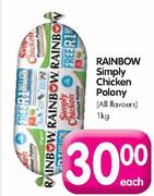 Rainbow Simply Chicken Polony-1Kg Each