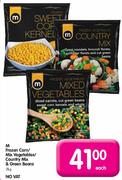 M Frozen Corn/Mix Vegetables/Country Mix & Green Beans-2Kg Each
