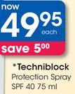 Techniblock Protection Spray SPF 40-75Ml 