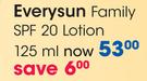 Everysun Family SPF 20 Lotion-125Ml Each
