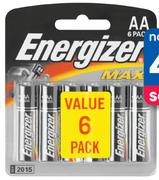 Energizer AAA Batteries 4+2 Free