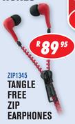 Dixon Tangle Free Zip Earphones ZIP1345
