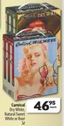 Carnival Dry White, Natural Sweet, White Or Rose-3ltr Each