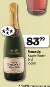 Simonsig Kaapse Vonkel Brut-750ml