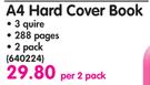 Croxley A4 Hard Cover Book-Per 2 Pack