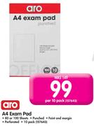 Aro A4 Exam Pad-Per 10 Pack