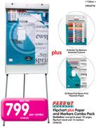 Parrot Flipchart Plus Paper And Markers Combo Pack-Per Combo