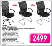 Soho Mesh Office Solution+High Back Chair+Visitors Chair-Per 3 Pair
