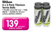 Wilson Titanium Tennis Balls-4 x 3 Pack