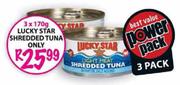 Lucky Star Shredded Tuna-3 x 170gm