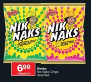 Simba Nik Naks Chips-150gm Each