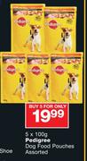 Pedigree Dog Food Pouches Assorted-5x100g