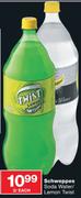 Schweppes Soda Water/Lemon Twist-2Ltr Each